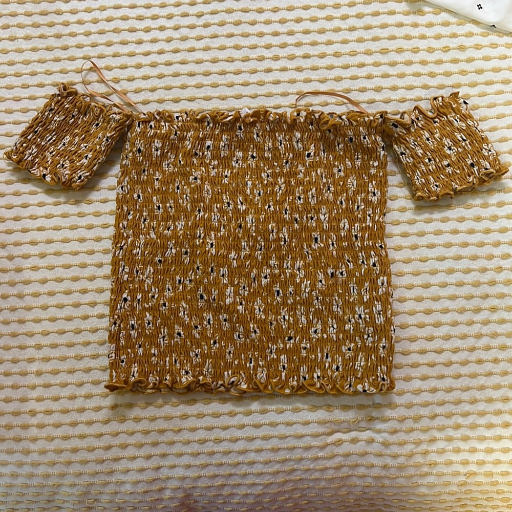 crop top/off the shoulder top from francesca’s